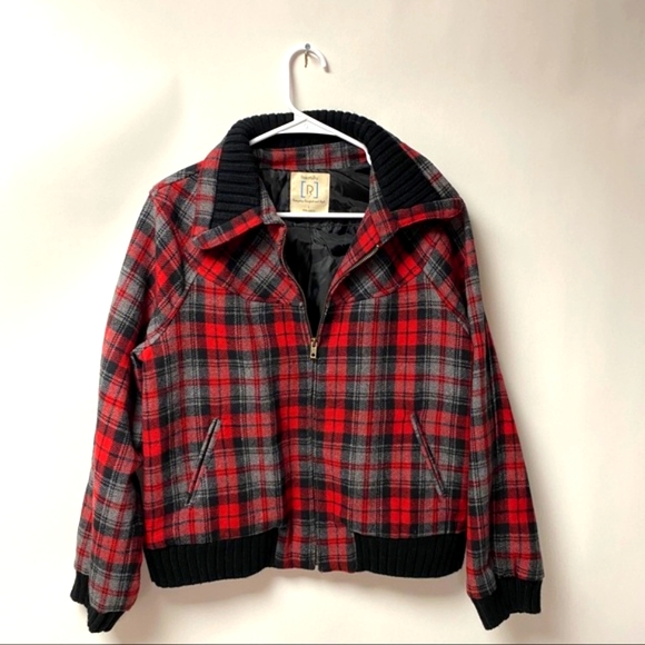 Relativity Jackets & Blazers - Relativity plaid plaid bomber jacket L